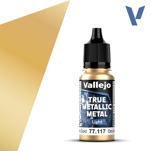 Vallejo Maling True Metallic Metal: Light Arcane Gold 18ml