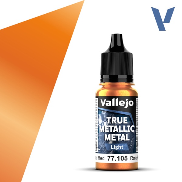 Vallejo Maling True Metallic Metal: Light Forged Red 18ml