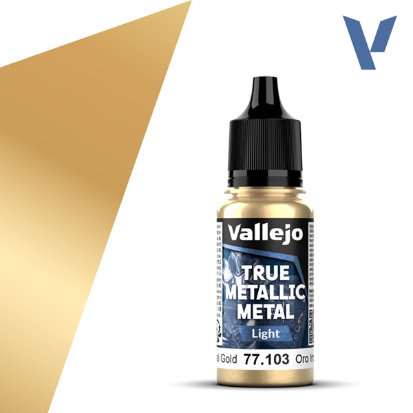 Vallejo Maling True Metallic Metal: Light Imperial Gold 18ml