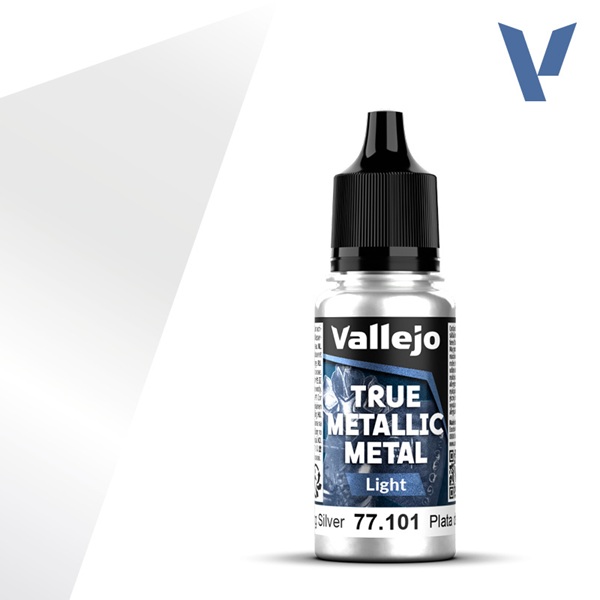 Vallejo Maling True Metallic Metal: Light Sterling Silver 18ml