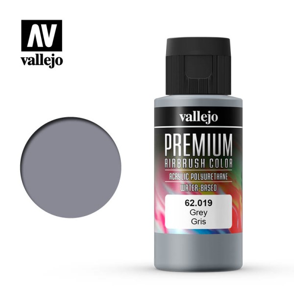 Vallejo Premium Airbrush Color: Grey 60ml
