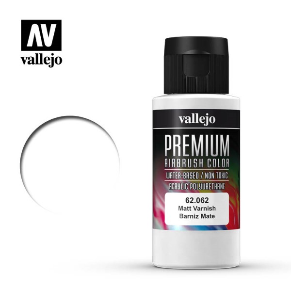 Vallejo Premium Airbrush Color: Matt Varnish 60ml