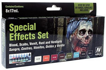 Vallejo Special Effects Set  Blood  Scabs  Vomit  Rust And Verdigris   Game Color Paint