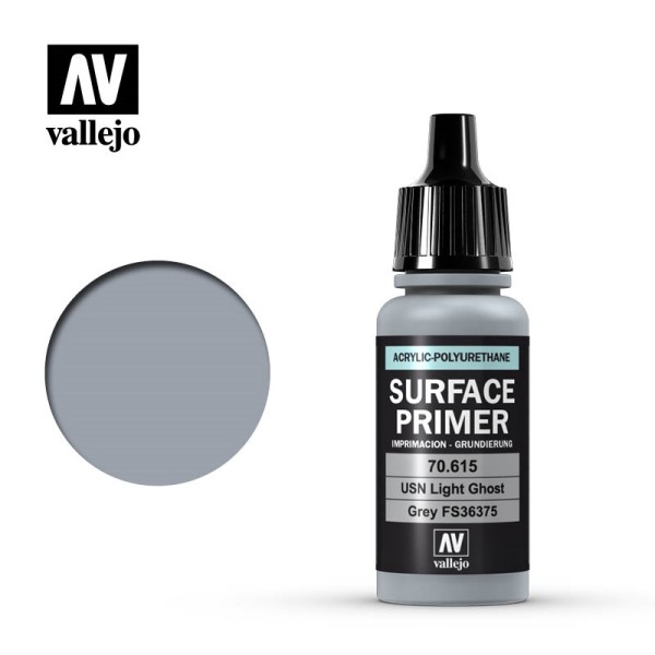 Vallejo Surface Primer  Acrylic-polyurethane : Usn Light Ghost Grey  17 Ml