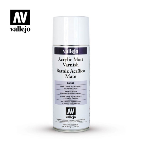 Vallejo Varnish Spray: Matte 400 Ml