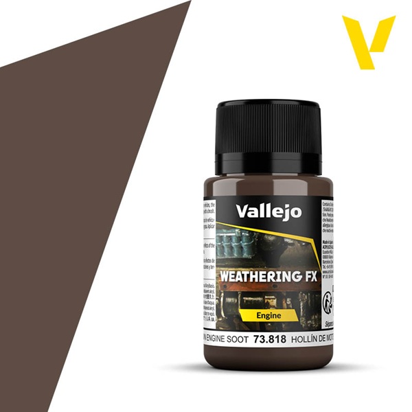 Vallejo Weathering Effects: Brown Engine Soot  40 Ml