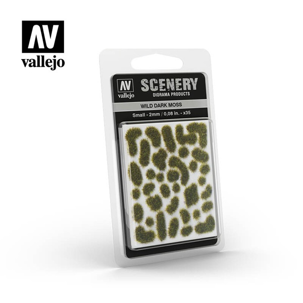 Vallejo Wild Tufts  Terr 195 166  -gr 195 166   Terrain Grass : Dark Moss  2mm