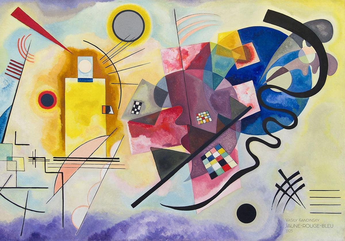 Vasily Kandinsky Jaune-rouge-bleu  Gul  Rød  Blå
