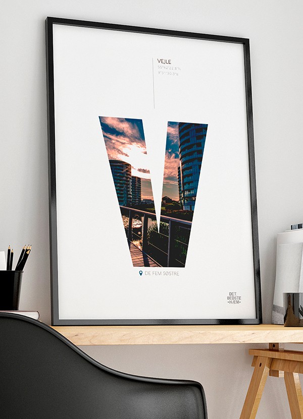 Vejle Plakat De Fem Søstre 21   29    A4  Kr  199 -