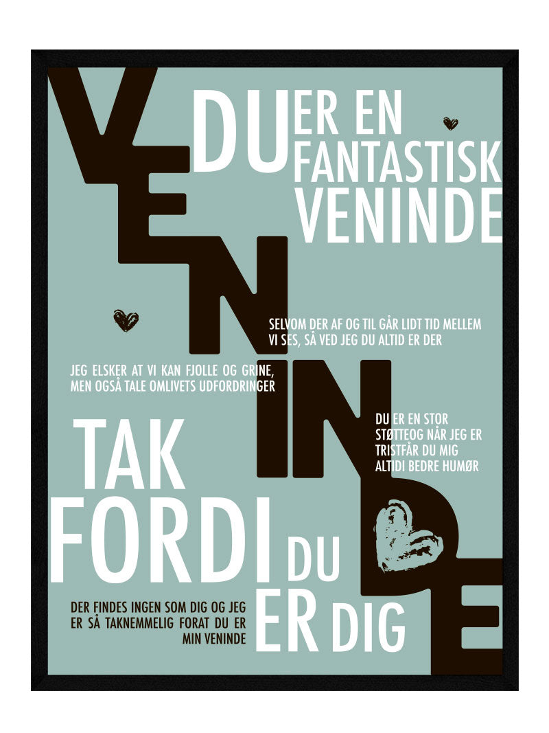 Veninde Plakat Personlig Plakat