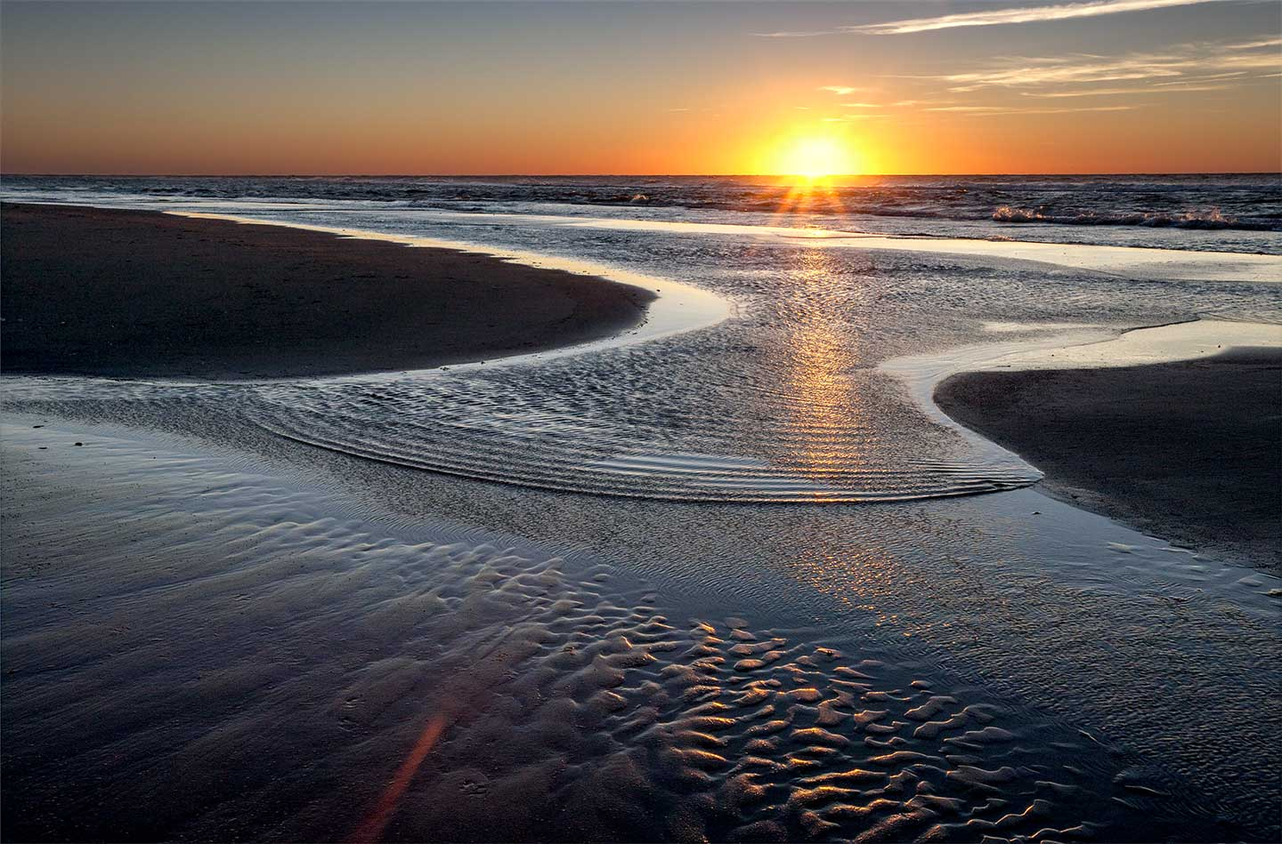 Vesterhavet Solnedgang Af Jørgen Bausager