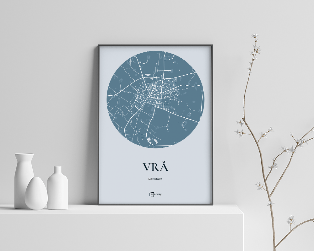Vrå Plakaten Havblå
