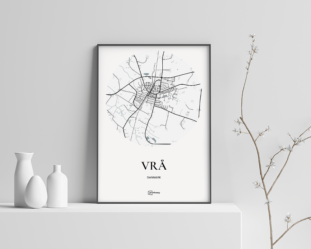 Vrå Plakaten Rundt Kort Hvid 70 100 Cm  B1