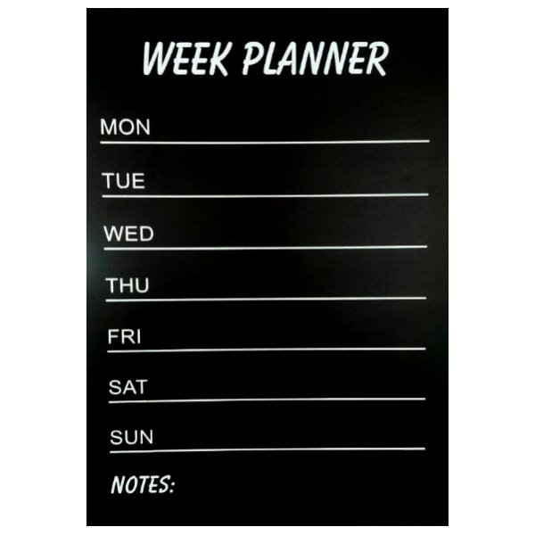 Wallsticker Tavle  Weekplanner Til Kridt  Inkl Kridt  60x45cm