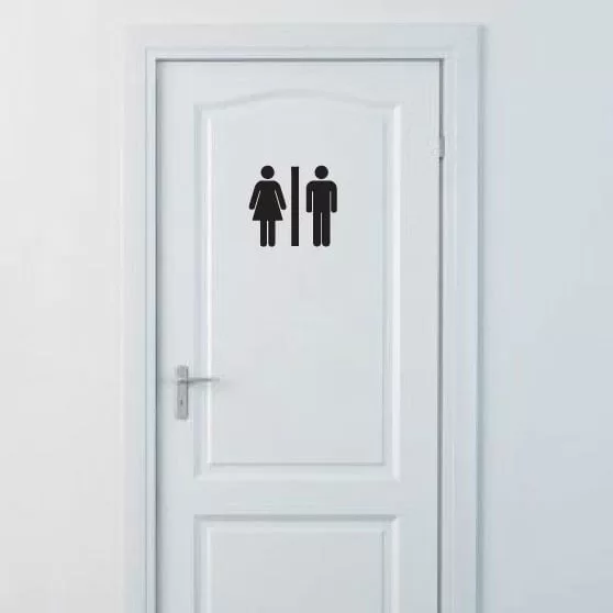 Wc Skilt   Normal Wallsticker