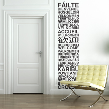 Welcome Wallsticker Af Alan Smithee  33x138 Cm