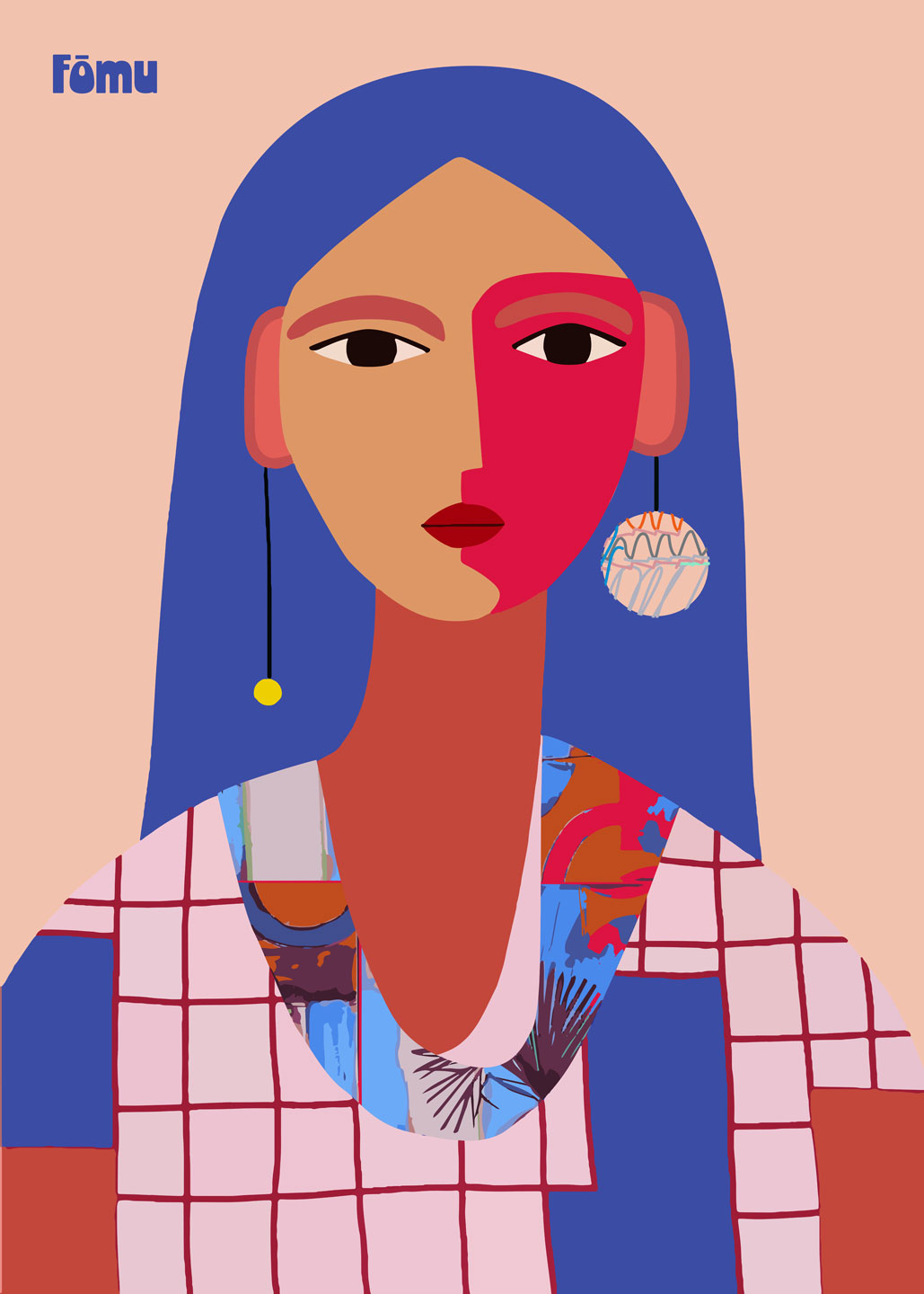 Woman Blue Hair Af Få Mu Illustrations