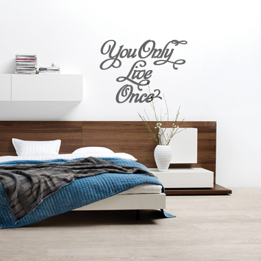 You Only Live Once Wallsticker Af Alan Smithee  57x43 Cm