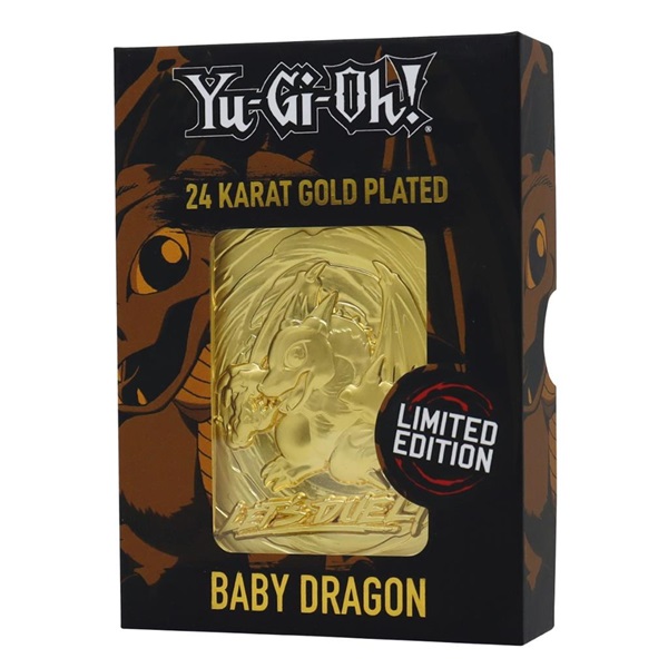 Yu-gi-oh  Limited Edition Gold-plated Collectible Card: Baby Dragon