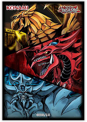 Yu-gi-oh St 195 184 Rrelse Konami  Slifer  Obelisk    Ra  Egyptian Gods  Yugioh Lommer  50 Stk  Sleeves  Ygo-j21slvs