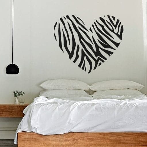 Zebra Hjerte Wallsticker