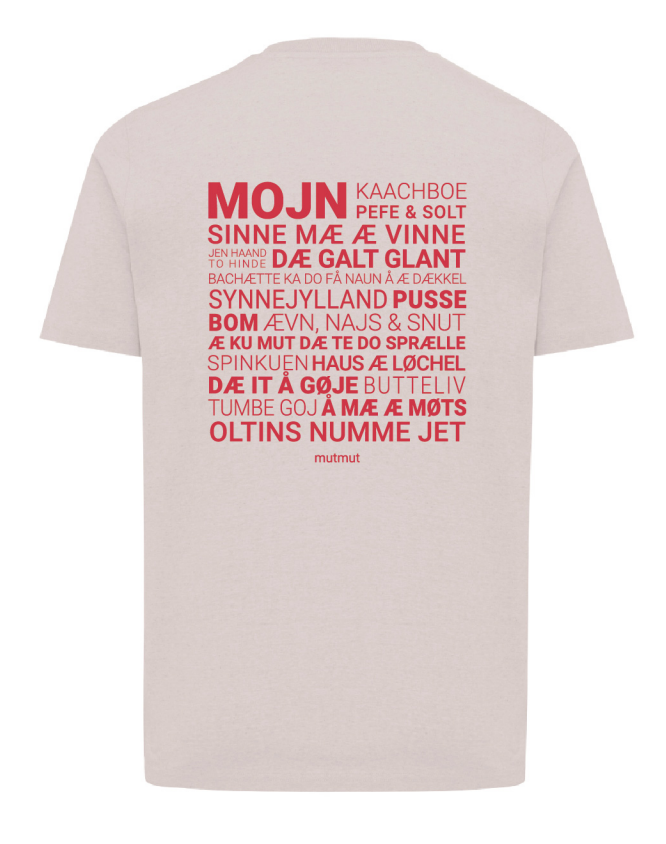 Sproch Lyserød  -shirt Med Rødt Tryk