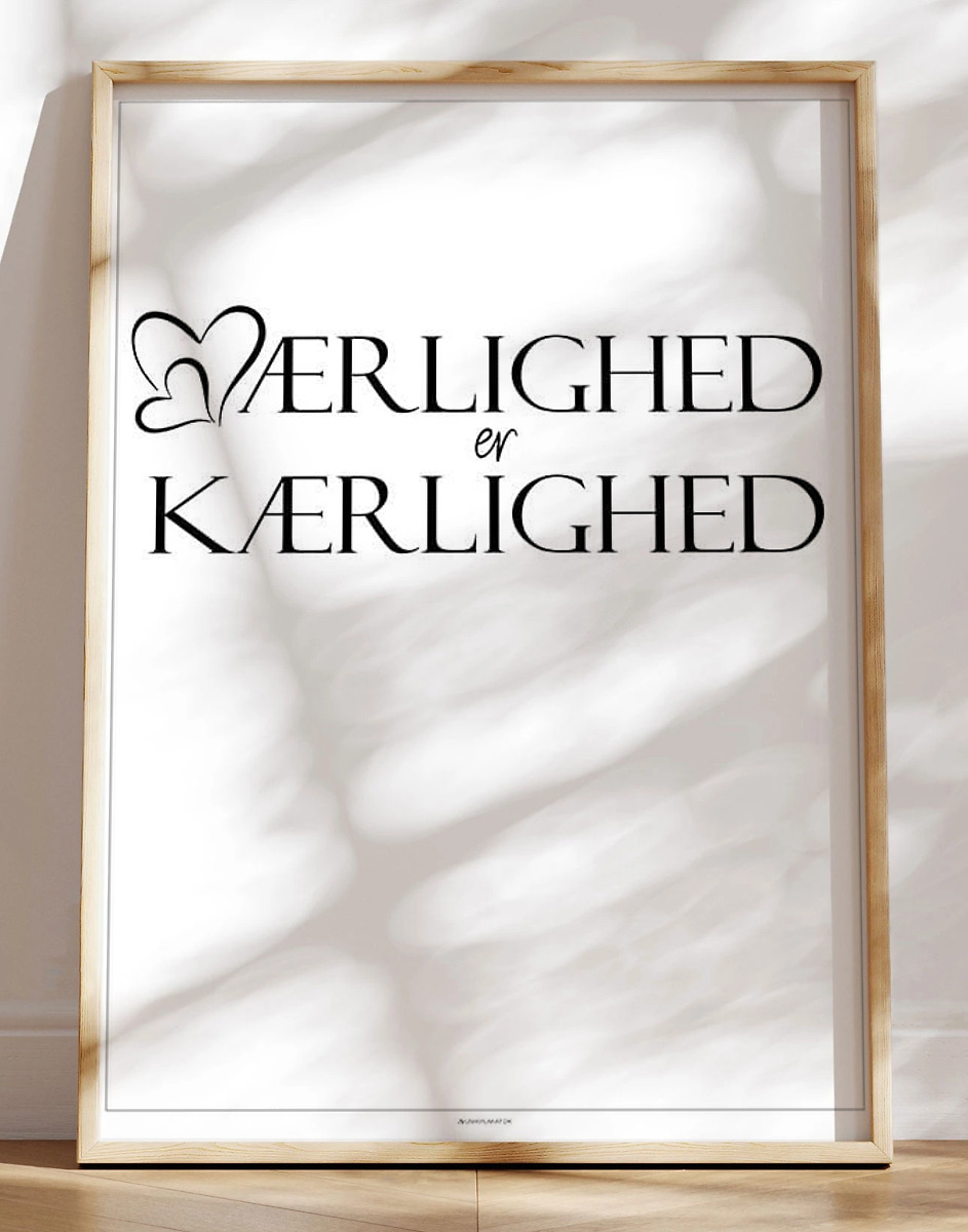 ærlighed Er Kærlighed Plakat