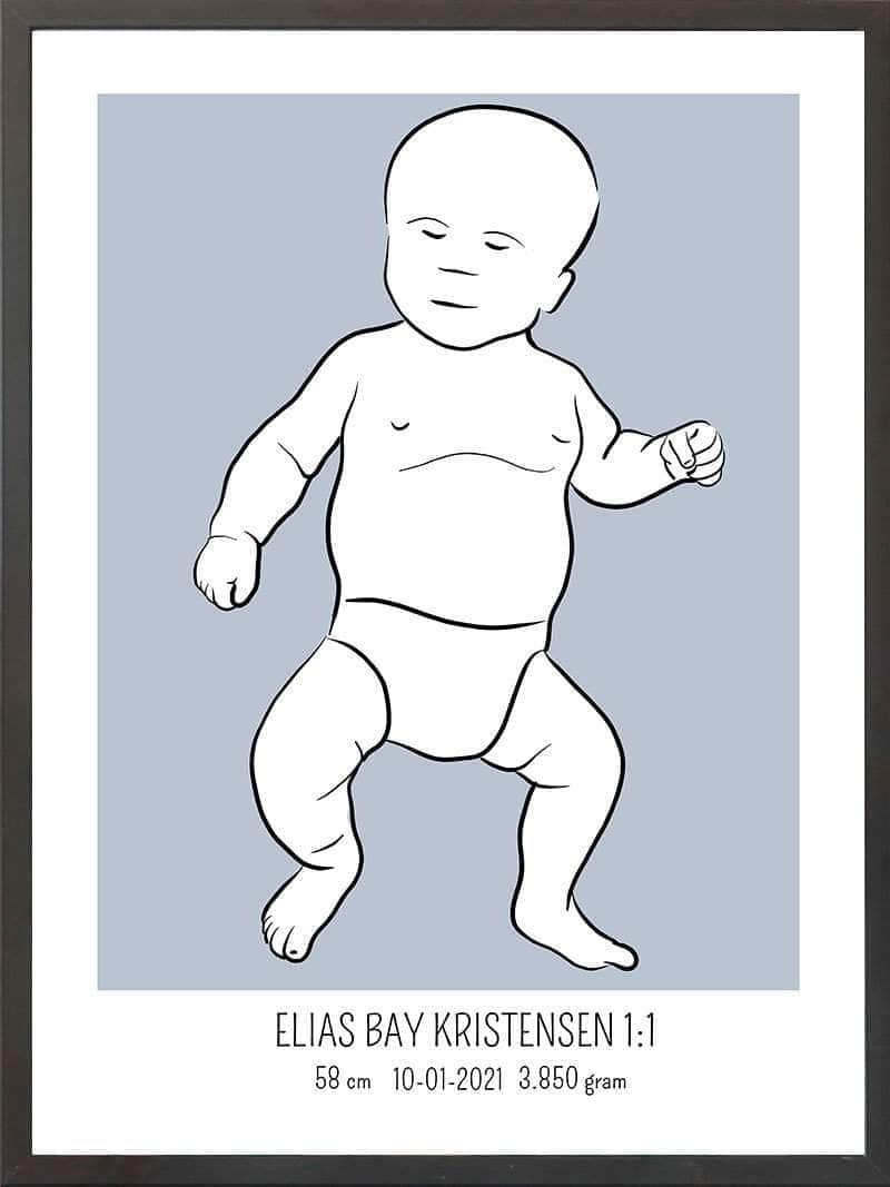 Birth Poster   Fødselsplakat  :  Tumling Lyserød