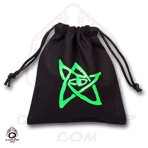 Dice Bag Call Of Cthulhu: Black With Green Elder Sign  Terningepose  Qws-bcth102