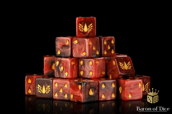 Dice Terninges 195 166 25 Terninger Baron Of Dice: D6 -sidet Blood Drop Square Corners