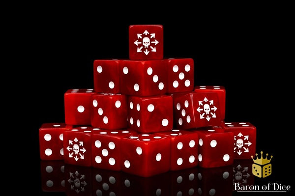 Dice Terninges 195 166 25 Terninger Baron Of Dice: D6 -sidet Chaos Skull Square Corners