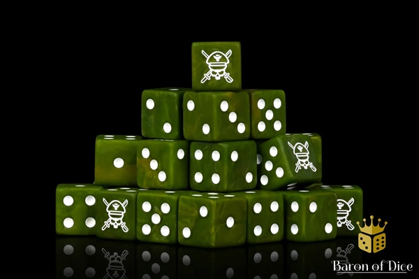 Dice Terninges 195 166 25 Terninger Baron Of Dice: D6 -sidet Military Sergeant Camouflage Square Corners
