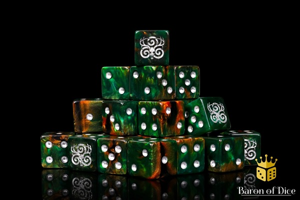 Dice Terninges 195 166 25 Terninger Baron Of Dice: D6 -sidet Wild Hunt Dark Forest Square Corners