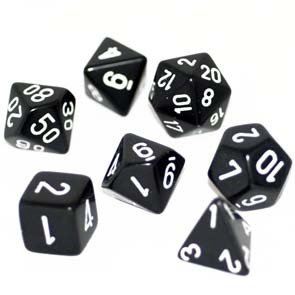 Dice Terninges 195 166     Terninger Opaque Polyhedral Black With White