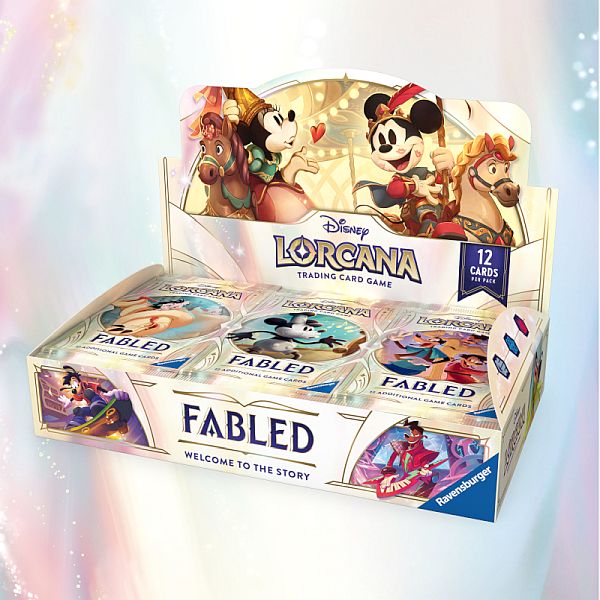 Disney Lorcana Tcg: Set Fabled Booster Display Box Med 24 Pakker