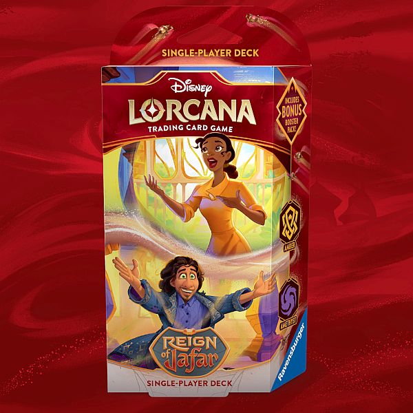 Disney Lorcana Tcg: Set   Reign Of Jafar Single-player Starter Deck: Amber Amethyst  Tiana   Bruno