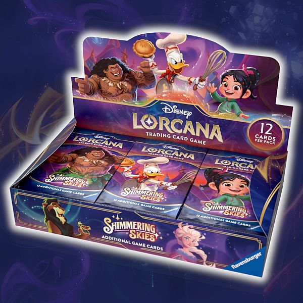 Disney Lorcana Tcg: Set   Shimmering Skies Booster Display  Box Med 24 Pakker