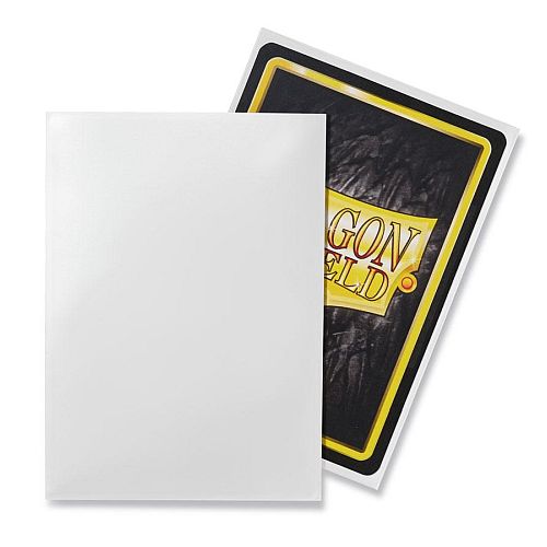 Dragon Shield Deck Protectors Classic: White  Hvid  100 Lommer Dragonshield Sleeves  At-10005