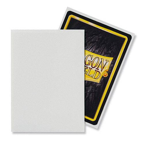 Dragon Shield Deck Protectors Matte: White  Hvid  100 Lommer Dragonshield Sleeves  At-11005