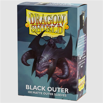 Dragon Shield Deck Protectors Outer Sleeves  Covers : Matte Black 100 Lommer Dragonshield Sleeves  At-13003
