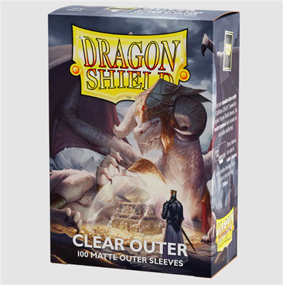 Dragon Shield Deck Protectors Outer Sleeves  Covers : Matte Clear  Gennemsigtig  100 Lommer Dragonshield Sleeves  At-13002