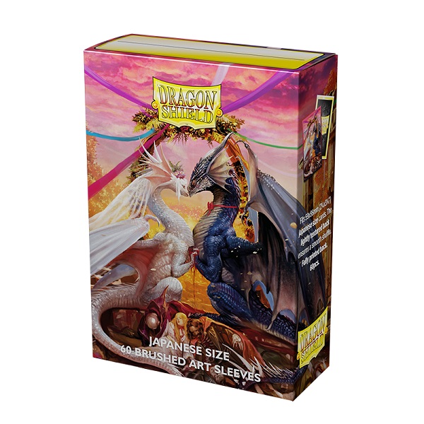 Dragon Shield Small Japanese Size Deck Protectors Brushed Art Sleeves: Valentine Dragons  2023  60 Lommer Dragonshield Sleeves  At-12613