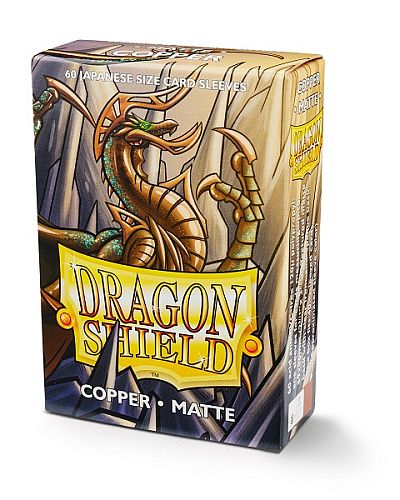 Dragon Shield Small Japanese Size Deck Protectors Matte: Copper  Kobber  60 Lommer Dragonshield  Yugioh  Sleeves  At-11116