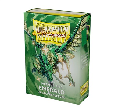 Dragon Shield Small Japanese Size Deck Protectors Matte: Emerald 60 Lommer Dragonshield Sleeves  At-11136