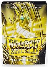 Dragon Shield Small Japanese Size Deck Protectors Matte: Yellow  Gul  60 Lommer Dragonshield  Yugioh  Sleeves  At-11114