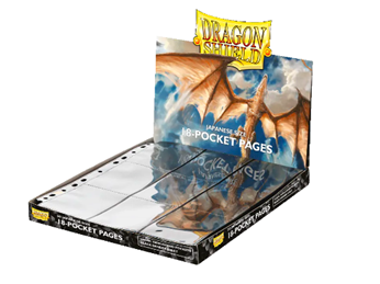 Dragon Shield 18-pocket Pages: Japanese Size  Mappelommer Til Ringbind  Side-loading Black  Sort   50