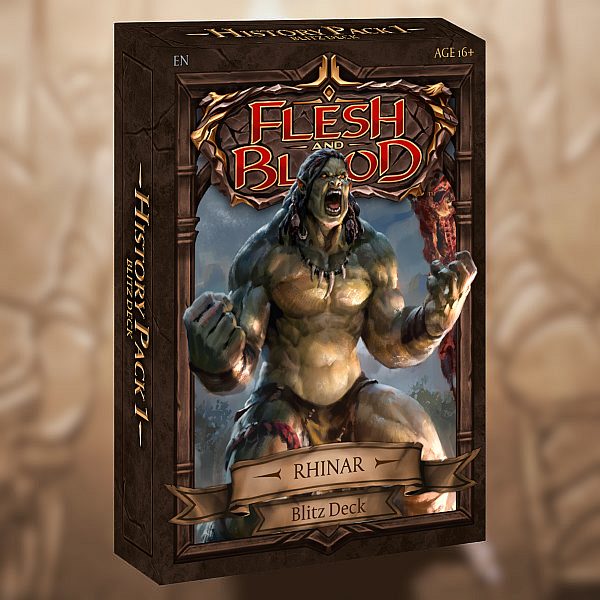 Flesh And Blood Tcg: History Pack   Blitz Deck: Rhinar  Brute