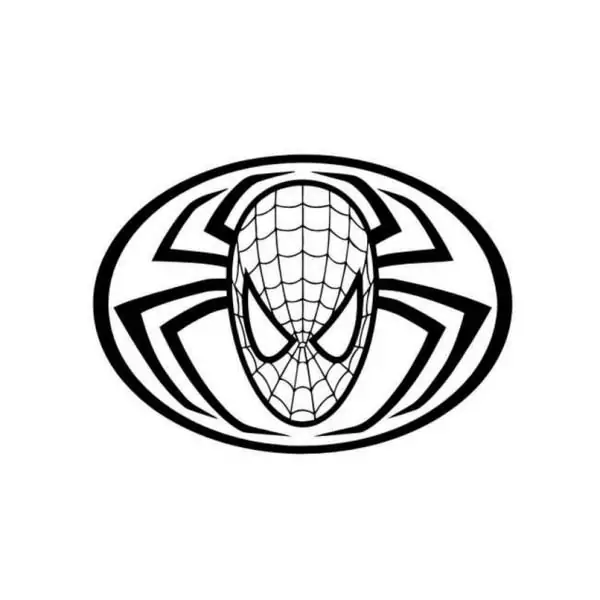 Flot Spiderman Wallsticker  Spiderman Logo  Lille  25x35cm