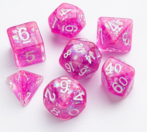 Gamegenic Dice Terningesæt   Terninger Candy-like Series Raspberry  Pink With White
