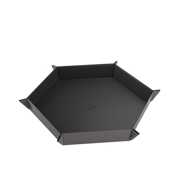 Gamegenic Magnetic Dice Tray Hexagonal: Black Gray